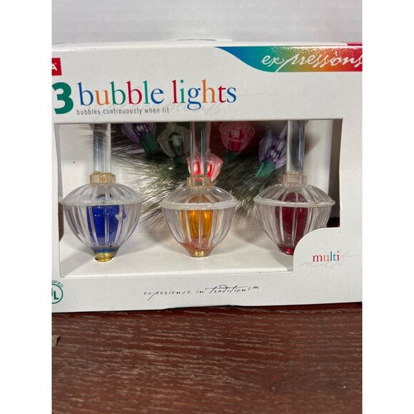 Adoma Expressions 3 Bubble Lights Multi & Clear Vintage 2 Pack K3 - Picture 2 of 5